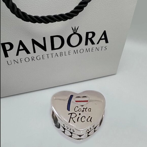 Pandora Jewelry - Pandora I Love Costa Rica Charm Heart Bead Pendant S925 Silver with box